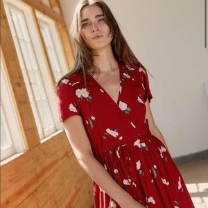 NWT Christy Dawn “Dawn” dress in crimson floral